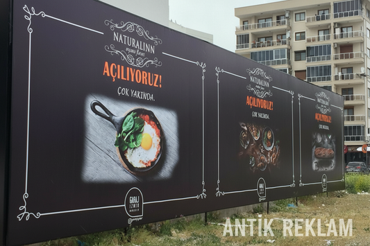 Naturalina Piano Lounge restoran açılış germe branda dış mekan görünümü