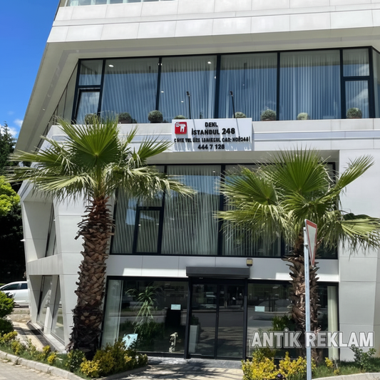 Denizli Sağlık Müdürlüğü cephe kutu harf tabela kamu kurumu