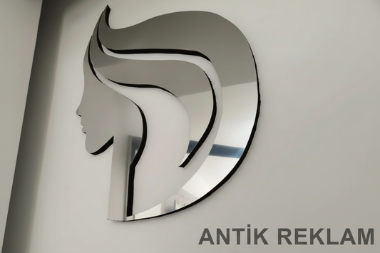 Hair Nails Make Up 3D duvar logosu görünümü