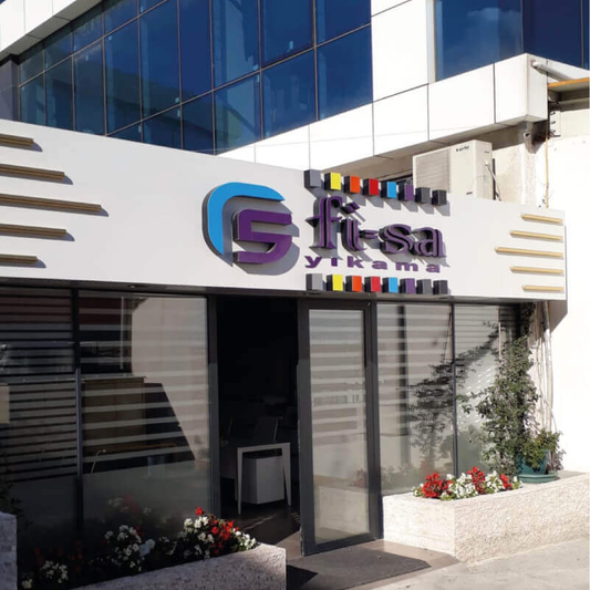 Fi-sa Yıkama Pleksi Kutu Harf Tabela - Renkli Işıklı Cephe Logo Tabelası